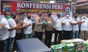 Lagi lagi.....!! Sat Res Narkoba Polrestabes Medan mengunggkap peredaran Narkotika Antar Provinsi